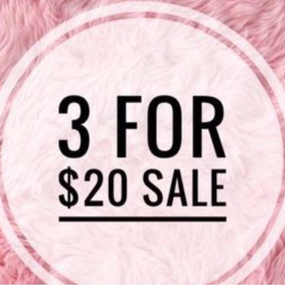 3 for $20 Sale - Any 3 items $12 or less for $20 bundle